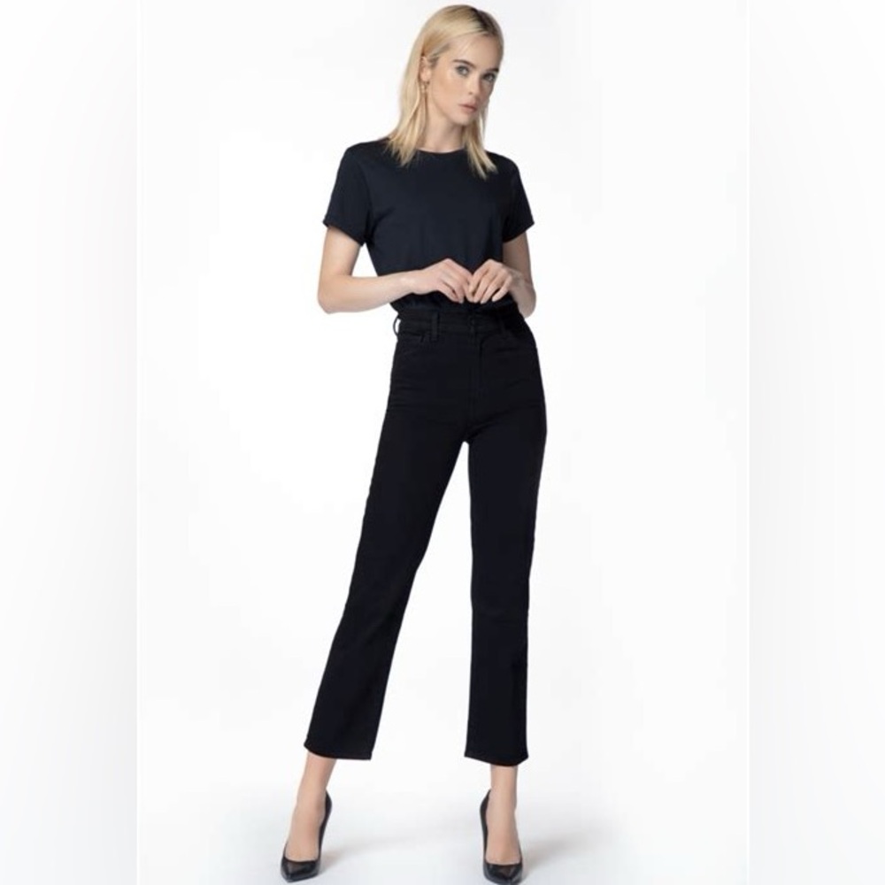 J Brand Jules High-Rise Straight Leg Jeans in Hustle